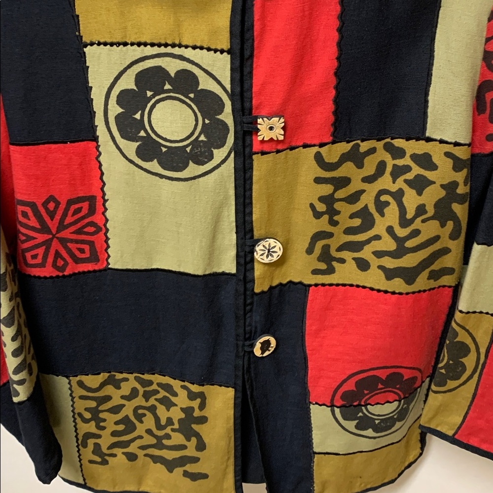 Allure Women’s Medium Multicolor Patchwork Jacket - image 3